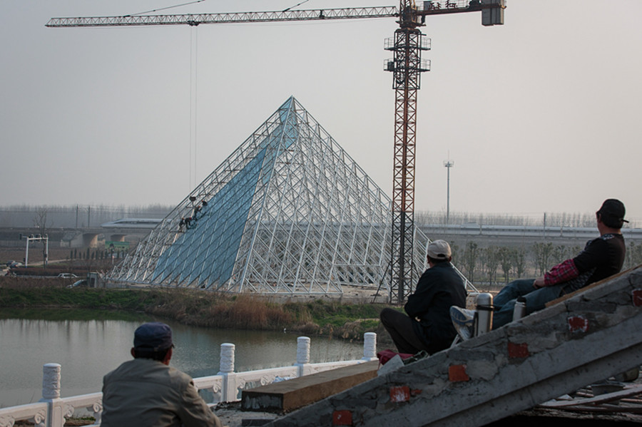 The sphinx in China? No, it's a replica