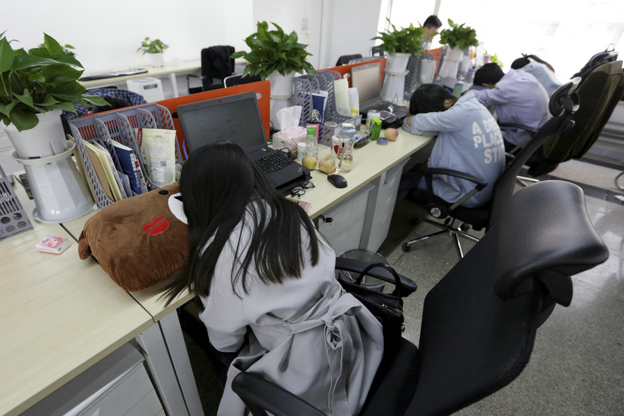 Life as a Chinese techie: Sleeping while on the clock