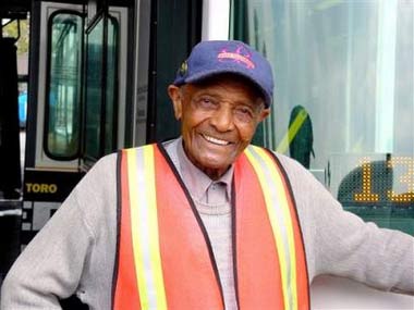 Arthur Winston retires on his 100th birthday. [AP]