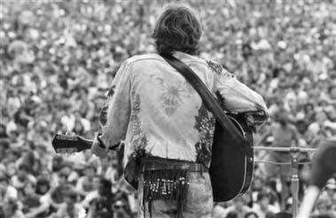 view of the crowd from the stage at Woodstock, 1969. 'Magic mushrooms,' used by Native Americans and hippies to alter consciousness, appear to have similar mystical effects on many people, U.S. researchers reported on Tuesday.