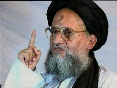 Al-Qaida deputy Ayman al-Zawahri, shown here in this videotape from December 2005, purportedly issued a new video Monday in which he warns of new terror strikes. The release coincided with the fifth anniversary of the attacks in New York and Washington. In the video, al-Zawahri addresses the United States: 'You should worry about your presence in the (Persian) Gulf, and the second place you should worry about is Israel.' (AP 