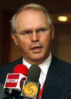 U.S. Assistant Secretary of State Christopher Hill speaks to journalists at a hotel in Beijing, China, Thursday, July 19, 2007.