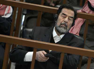 Saddam stands on trial