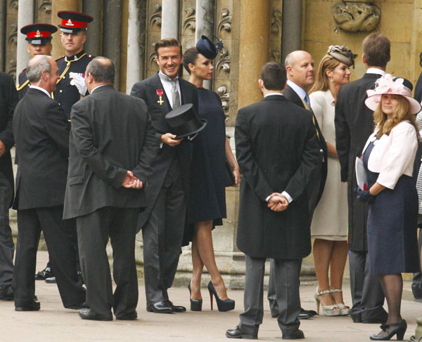 Soccer star David Beckham and his wife Victoria