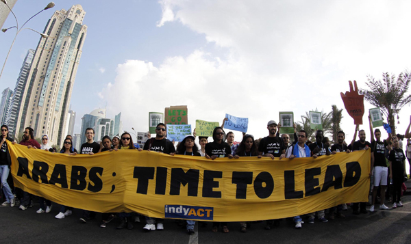 Activists march to demand action on climate change