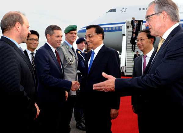 Li arrives in Germany, first leg of Europe trip