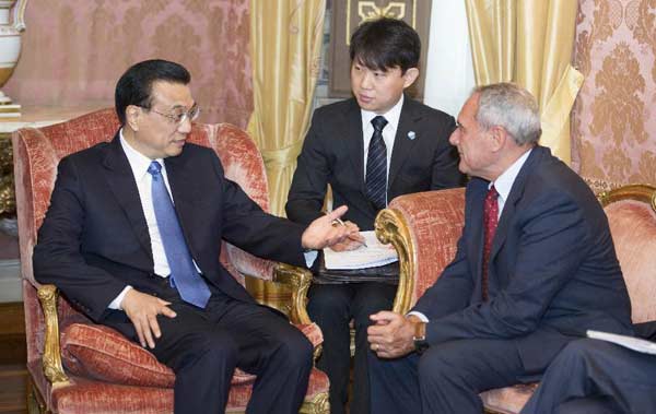 Premier Li pledges stronger parliamentary exchanges with Italy