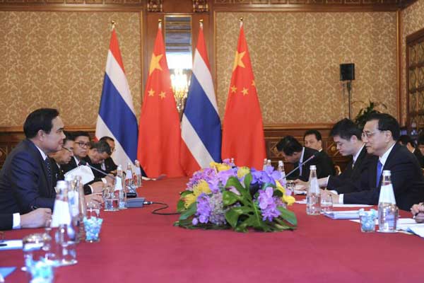 Li calls for Sino-Thai cooperation on agreements to improve relations