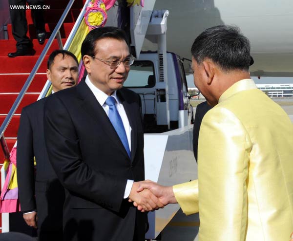 Chinese premier arrives in Thailand for GMS meeting