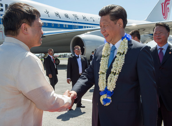 Chinese president arrives in Philippines for APEC meeting