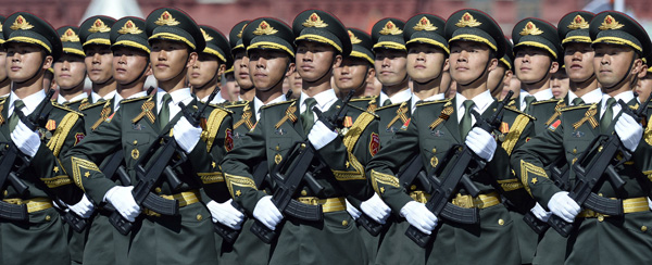 Red Square march an honor for PLA