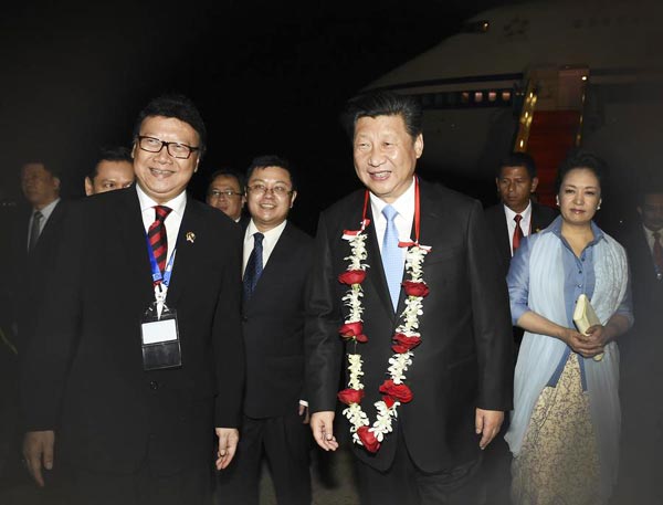 Chinese president arrives in Jakarta for Asian-African summit