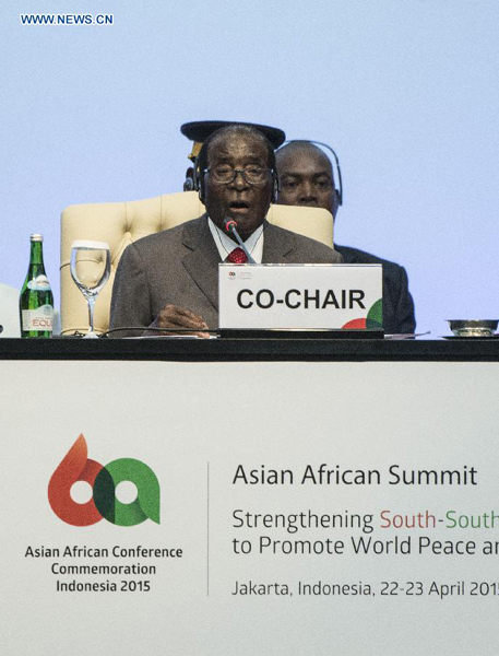 Mugabe hails China-initiated AIIB as voice of developing countries