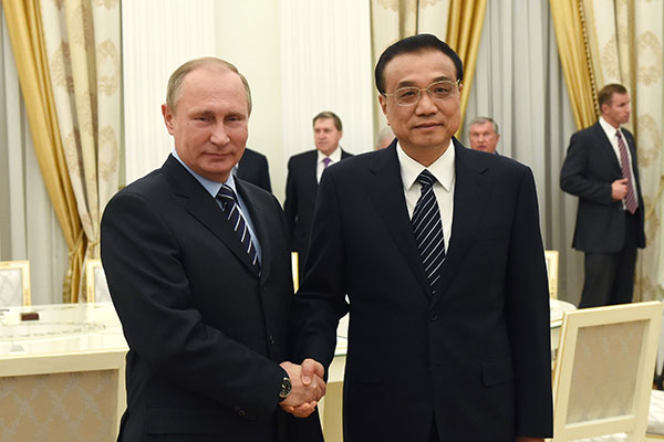 Further cooperation seen as Li, Putin meet