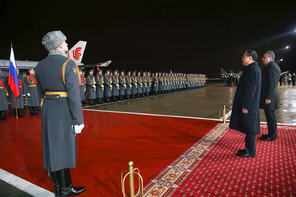 Chinese premier back home after Eurasian visit