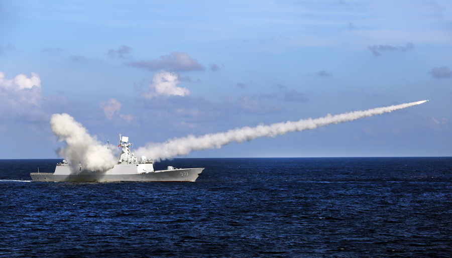 Chinese navy conducts combat drill in South China Sea