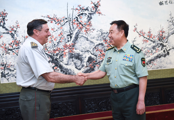 Senior Chinese military officer meets Serbian armed forces chief