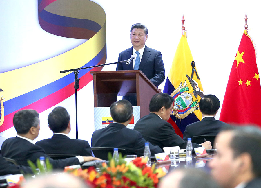 Xi pledges post-quake relief efforts to Ecuador
