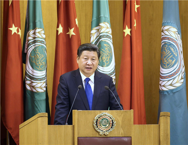 Xi offers remedies for Mideast predicaments, aid to Arab development
