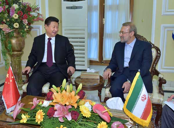 Chinese president, Iranian parliament speaker discuss cooperation