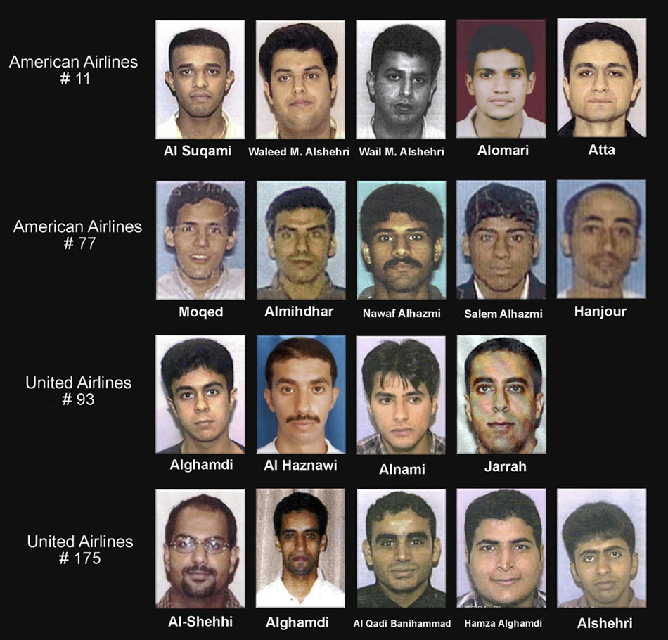 9/11 heroes, hijackers and plotters