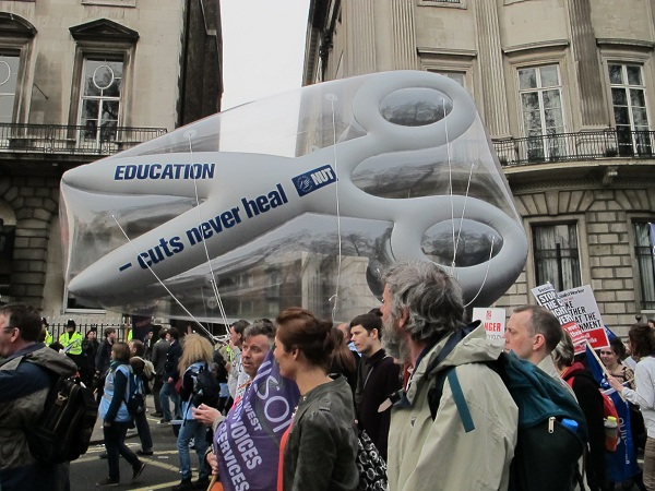 Britons join anti-cuts protest in London
