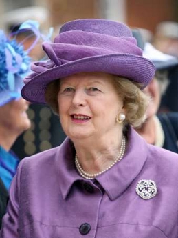 Britain's former prime minister Margaret Thatcher arrives for a service at Pangbourne College in Berkshire in this June 14, 2007 file photo. Thatcher was admitted to hospital on March 7, 2008 for 'observation'. [Agencis]