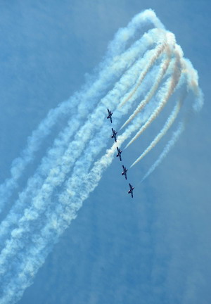 Stunt flying in NY's Long Island
