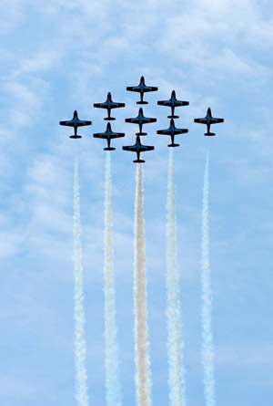 Stunt flying in NY's Long Island