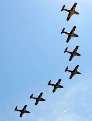 Stunt flying in NY's Long Island