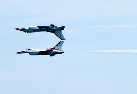 Stunt flying in NY's Long Island