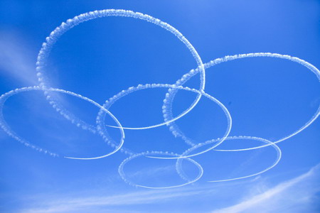 Stunt flying marks anniversary in Yokohama