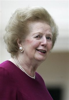 Lady Thatcher spends night in hospital after arm break