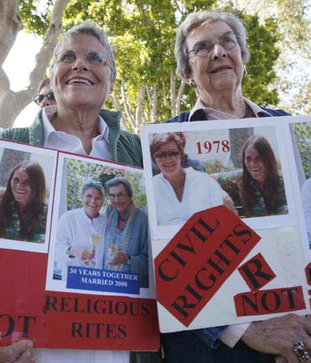 Groups marks anniversary of gay marriage