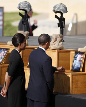 Obama salutes Fort Hood victims, condemns murders