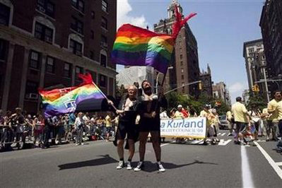 New York begins gay couple commitment ceremonies