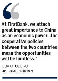 FirstBank branches out to China