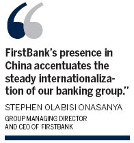 FirstBank branches out to China