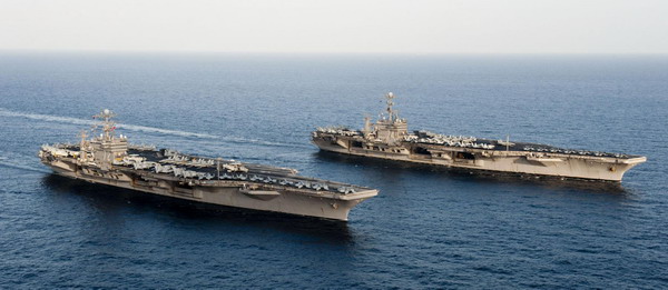 US aircraft carrier enters Gulf without incident