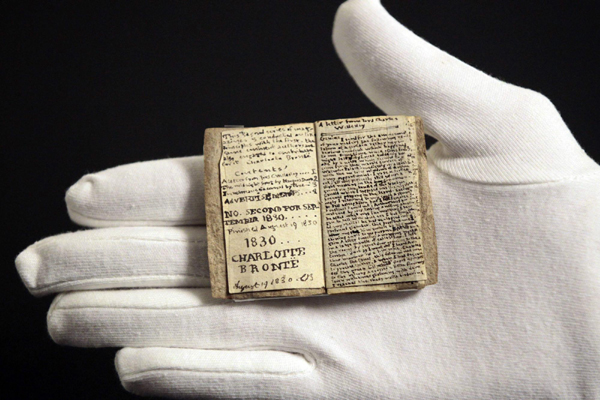 Miniature manuscript by Charlotte Bronte on display