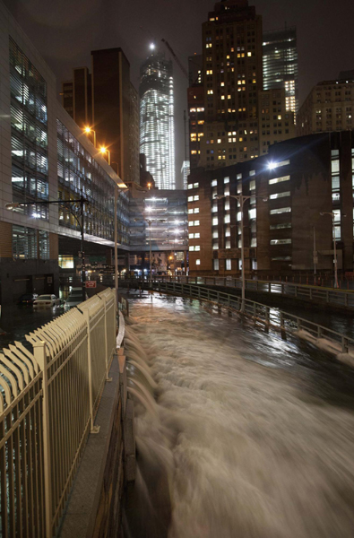 Superstorm Sandy floods NYC streets, causes blackouts