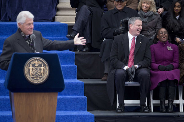 De Blasio sworn in as New York mayor
