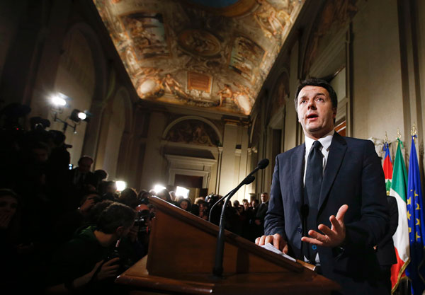 Renzi to be sworn in as Italy's PM Saturday