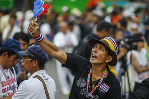 Explosion, gunfire ring out near Bangkok protest site
