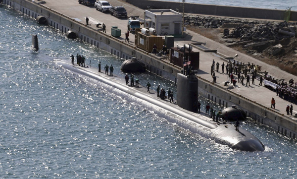 Nuclear-powered US submarine arrives in S. Korea