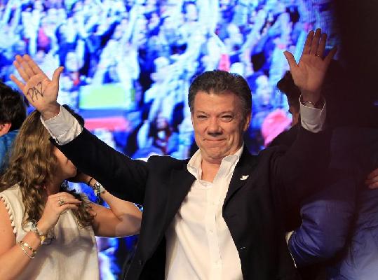 Santos reelected Colombia's president