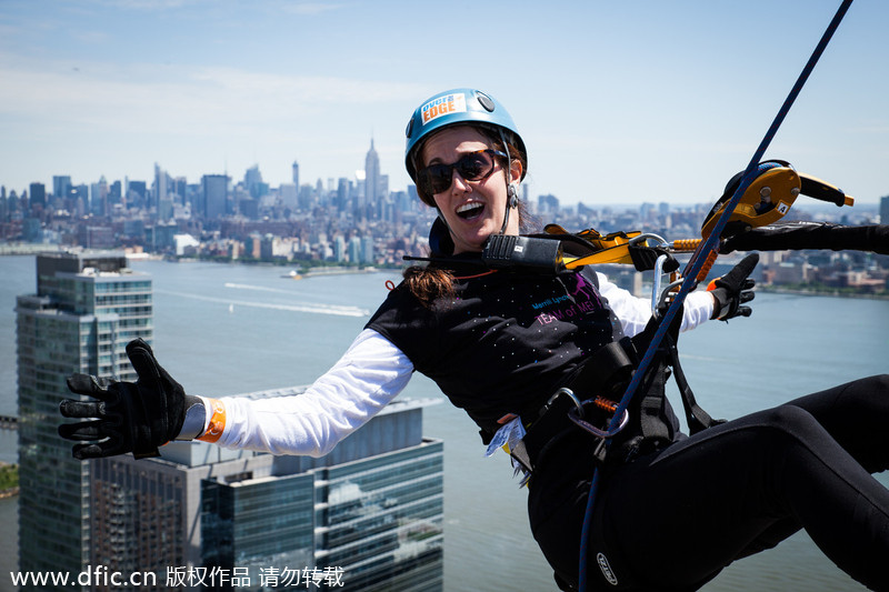 Rappellers go over the edge for charity
