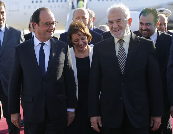 French president in Baghdad for talks with Iraqi leaders