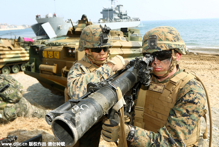 S.Korea and US marines hold annual Foal Eagle exercises