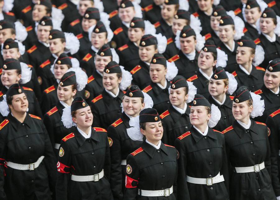 Parade rehearsal held for Victory over Fascism in Russia
